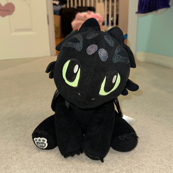 Build A Bear | How To Train Your Dragon Toothless Plush Black Tail BAB Stuffed - Picture 1 of 5